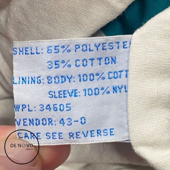 TOWN Craft Men's Vintage Full Zip Windbreaker Jacket Size XL Blue - Picture 8 of 8